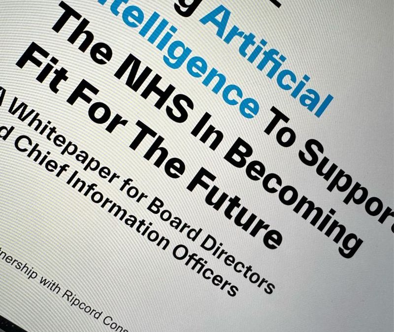 Whitepaper: Using Artificial Intelligence to Support the NHS in Becoming Fit for the Future